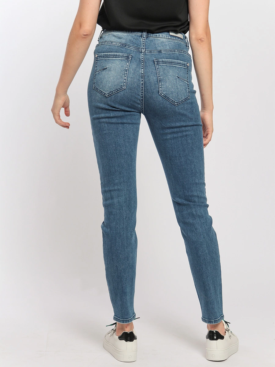 Узкие джинсы с эффектом стирки